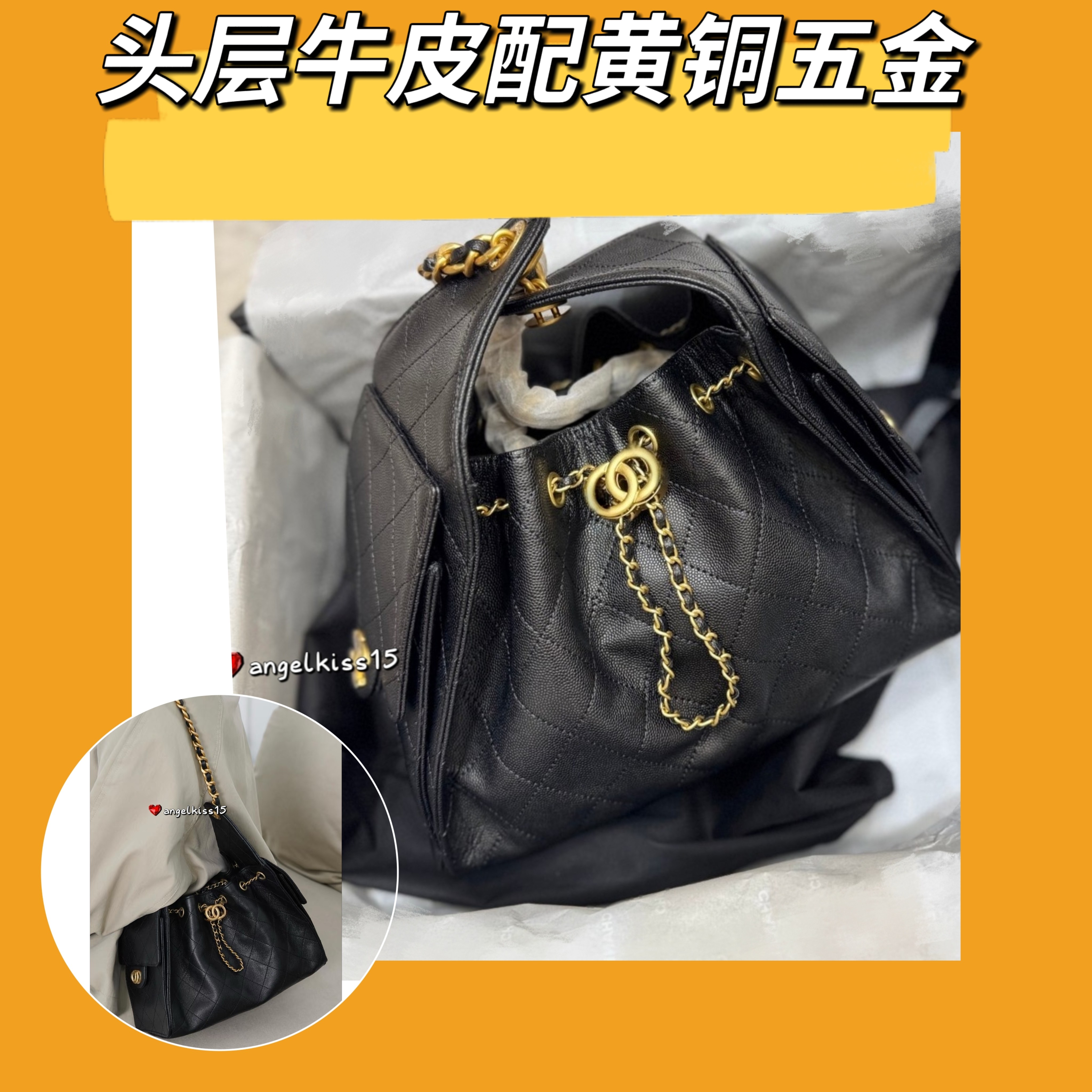 2025新款水桶包中古包黄铜五金头层牛皮菱格女包女士单肩包包hobo,箱包皮具/热销女包/男包,腋下包,淘宝优惠券,粉丝福利购,淘宝优惠卷