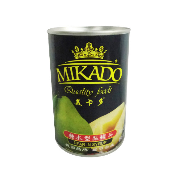 美卡多425克糖水梨罐头新鲜雪梨罐头12罐一箱