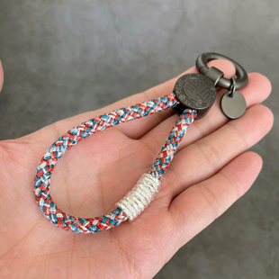 纯银盘缠青丝钥匙扣情人节礼物高档情侣纯手工编织汽车一缕青发丝