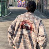 2025春装新款时尚格子印花男士棒球服夹克休闲情侣外套JK928-P75，男装夹克，电商A006