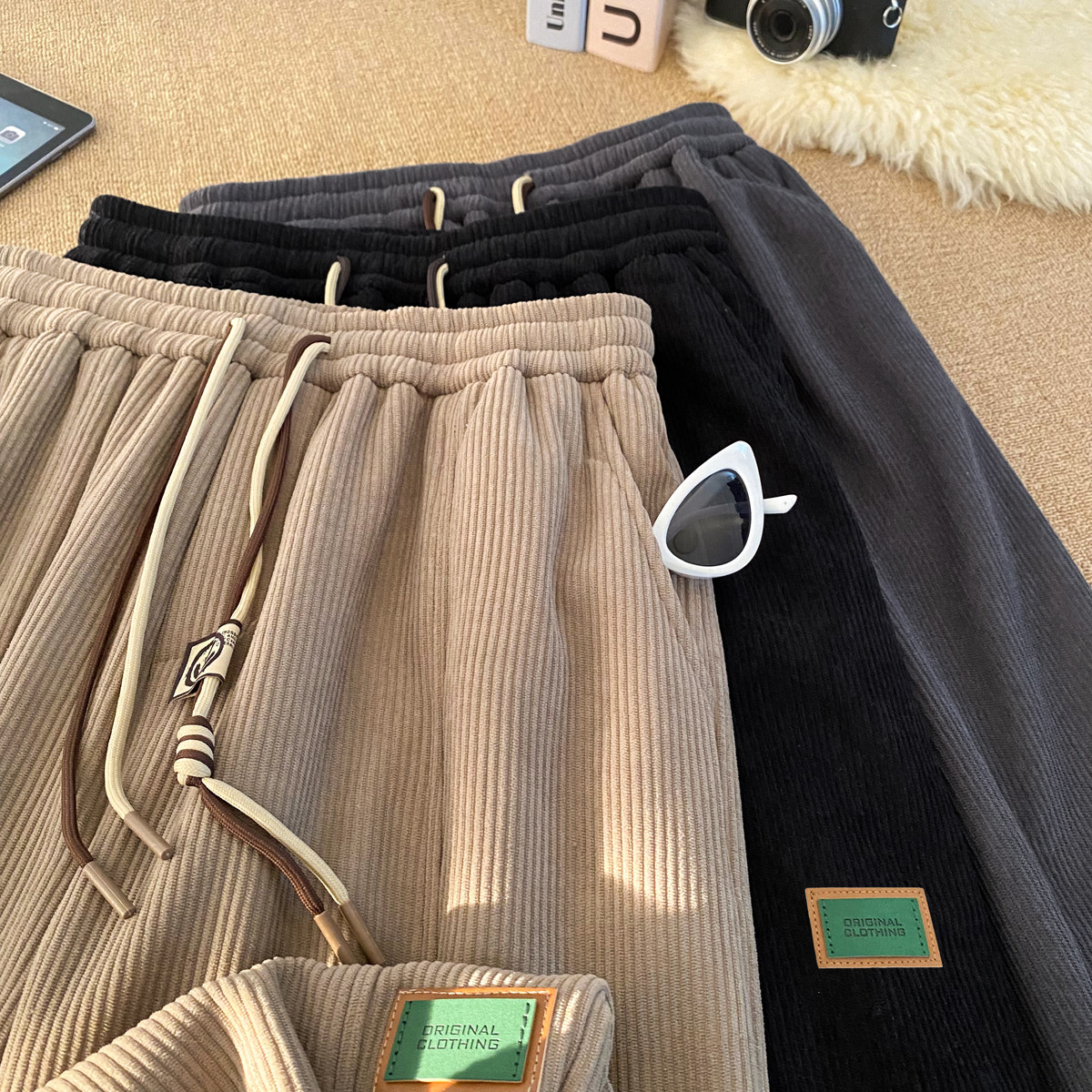 改薄2025春装新款立体剪裁男士休闲裤百搭束脚裤K6698-P45，男装休闲裤，电商A006