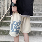 2022夏装文字印花男士五分裤休闲短裤中裤K972-P30控48元，男装休闲裤，电商A006