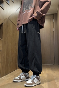 2025春装新款立体剪裁男士休闲裤时尚贴标灯芯绒束脚裤 K6697-P45图片