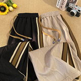 2025春装新款时尚阔腿裤直筒裤织带提花男士休闲裤K6696-P45，男装休闲裤，电商A006