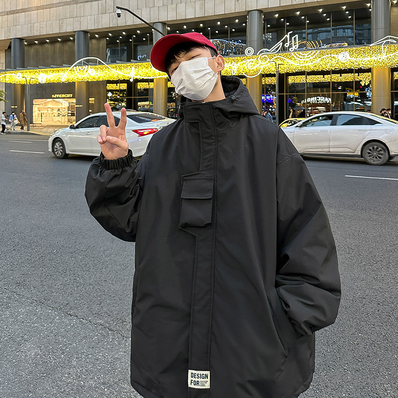 2022冬装新款多口袋冲锋衣机车服工装多口袋冲锋衣M911-P120,男装棉衣,电商A006