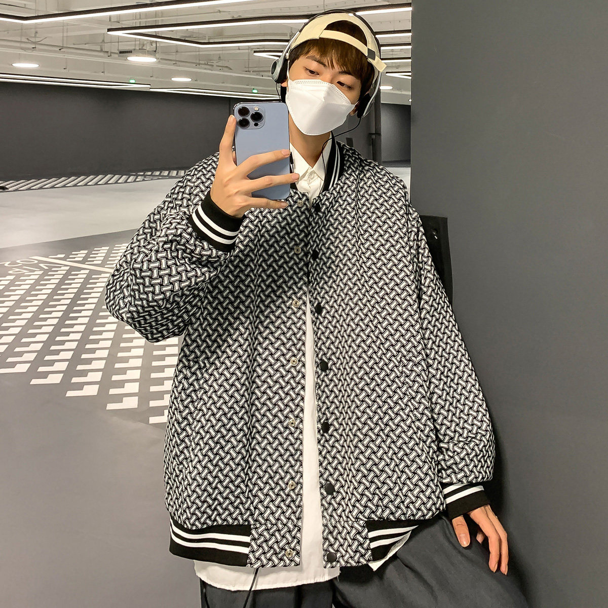 2025春装情侣夹克休闲上衣男士针织外套棒球服JK832-P75,男装夹克,电商A006