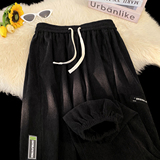 2025春装新款立体剪裁男士休闲裤时尚贴标灯芯绒束脚裤K6697-P45，男装休闲裤，电商A006