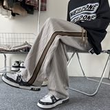 2025春装新款时尚阔腿裤直筒裤织带提花男士休闲裤K6696-P45，男装休闲裤，电商A006