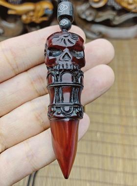 牦牛角手把件吊坠降魔陀法器