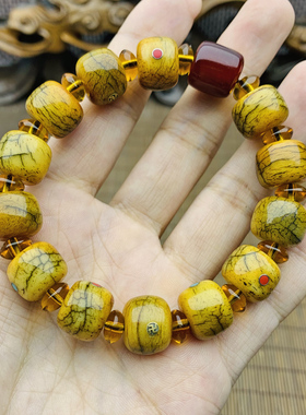 男女款牦牛骨镶嵌古风手串