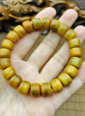 男女牦牛骨桶珠素圈手串