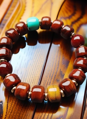 天然牦牛骨多宝桶珠手串男女士款