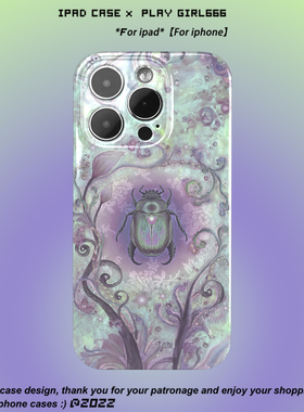 PlayGirl复古蕾丝昆虫适用iPhone17promax艺术15pro苹果14手机壳13pro高级感11小众保护套华为Pura70安卓定制