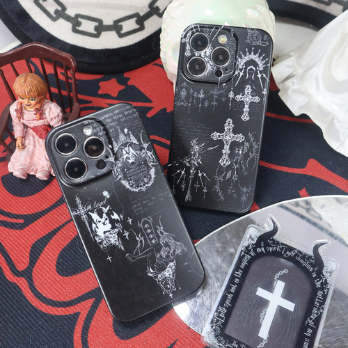 暗黑哥特手机壳适用苹果安卓包邮