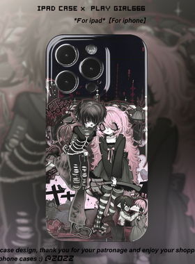 PlayGirl亚文化朋克卡通插画适用iphone16promax手机壳苹果15pro个性保护套13日系12新款14plus安卓软壳防摔