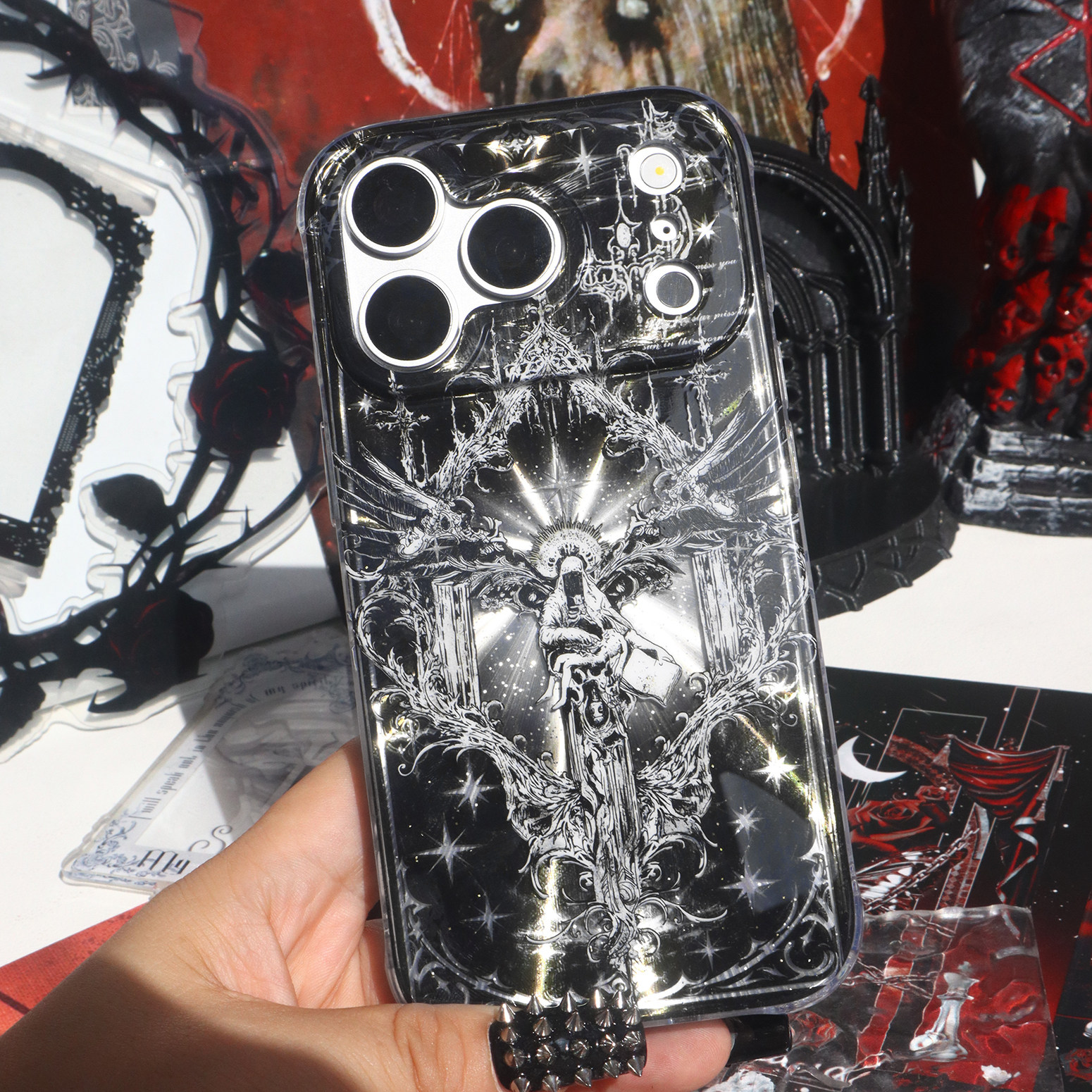 PlayGirl暗黑小众哥特IMD双层镭射磁吸手机壳适IPhone18promax苹果17pro套16金属党15/14摇滚13pro全包边安卓