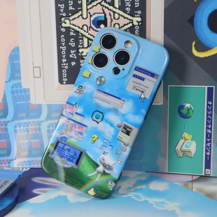 PlayGirll复古风超现实梦核适用苹果16手机壳苹果15ProMax保护套14趣味设计13/12/11pro全包边xsmax安卓定制