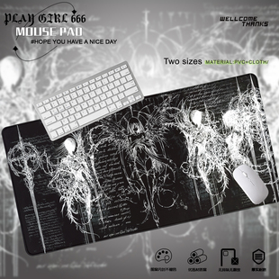 PlayGirl古典北欧风暗黑线条大鼠标垫防滑桌垫笔记本办公电脑桌垫