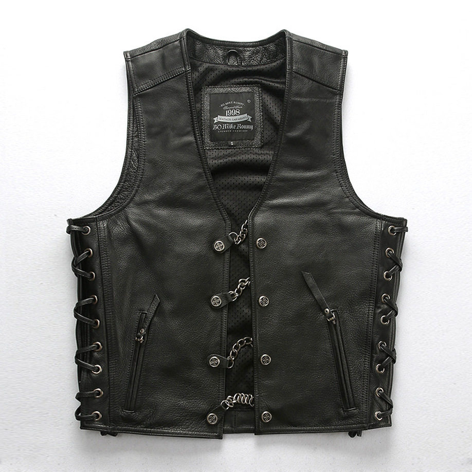 猛男系列机车硬汉皮马甲男 运动休闲V领短款头层牛皮背心真皮马甲,男装,常规马甲,淘宝优惠券,粉丝福利购,淘宝优惠卷