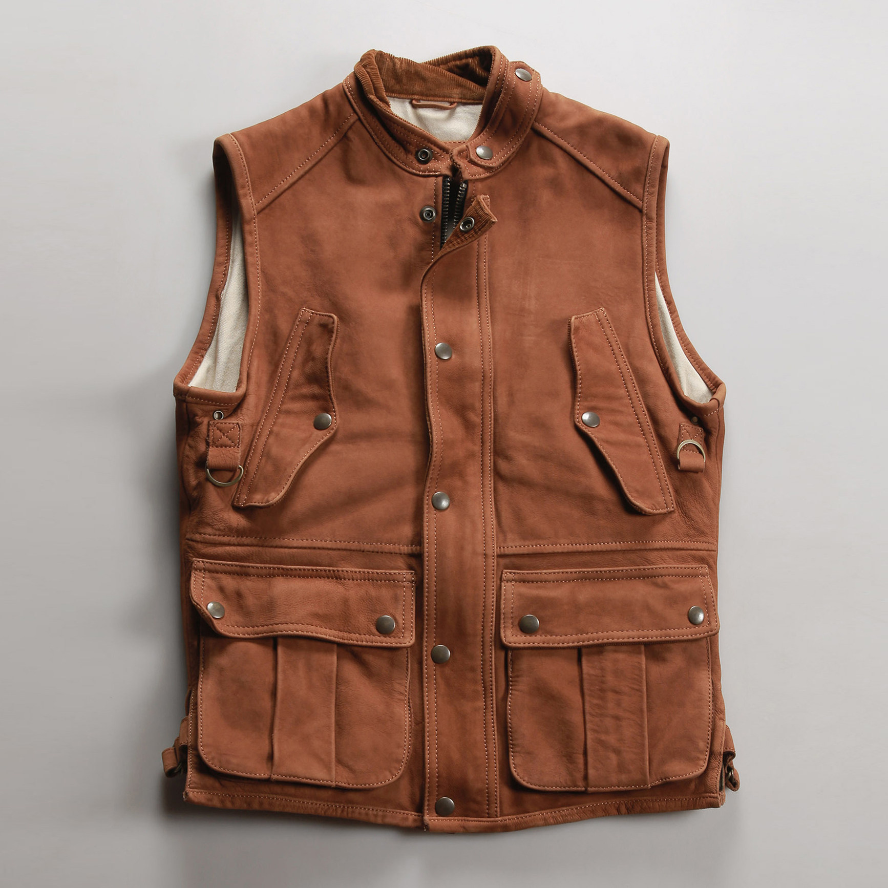 2026港风休闲真皮马甲男山羊皮立领马夹春秋户外运动登山骑行机车,男装,常规马甲,淘宝优惠券,粉丝福利购,淘宝优惠卷