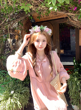 Ashy Snow 昭和月季 天丝苎麻刺绣蕾丝上衣短裤套装