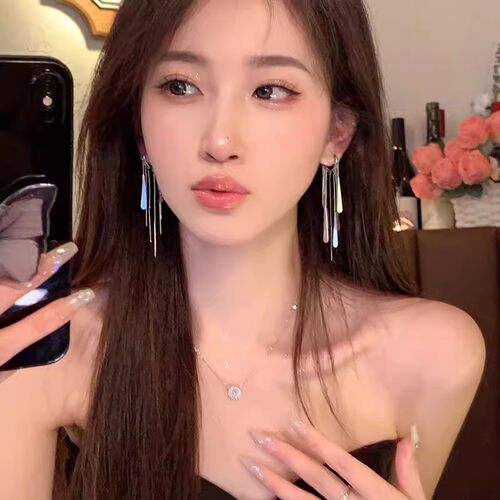 【千亿少女】灵动气质轻奢长款流苏耳环耳扣高级感女设计百搭耳扣