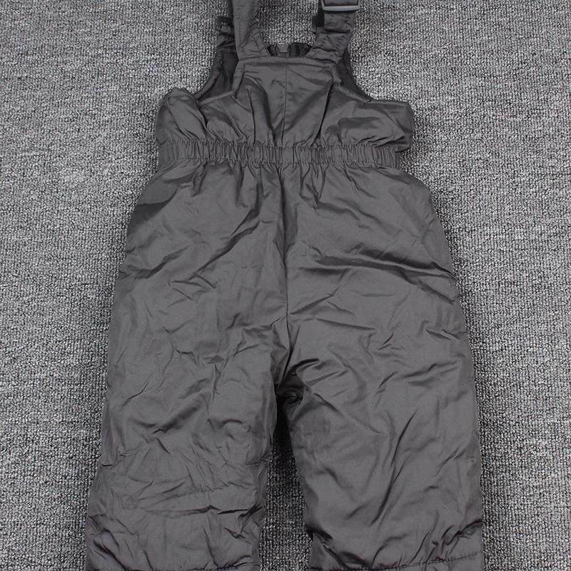 出口单男女童厚实保暖连体背带滑雪裤外出服连体衣