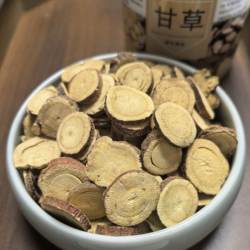 精选内蒙杭锦旗梁外甘草片手选无杂无硫大片补脾益气祛痰止咳