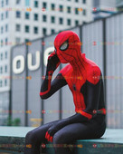 成人儿童电影英雄远征蜘蛛侠连体紧身衣Spiderman Cosplay战衣