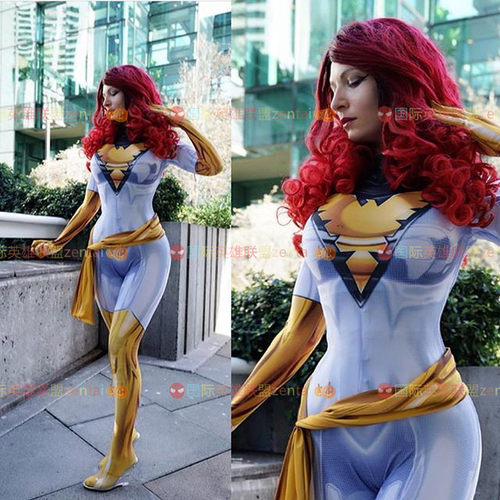 X战警 黑暗凤凰女 Dark Phoenix Jean Grey 连体紧身衣cosplay服
