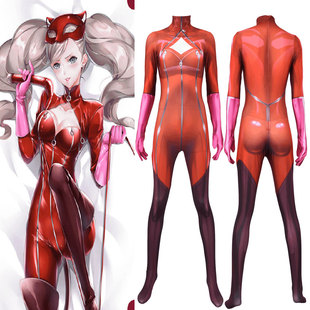 万圣节女款成人女-神异闻录5高卷杏panther Cosplay连体紧身衣