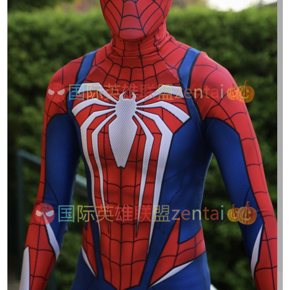 男款PS5游戏蜘蛛侠连体紧身衣Spiderman Cosplay战衣万圣节扮演服 模玩/动漫/周边/娃圈三坑/桌游 Cosplay男装/cos男装 原图主图