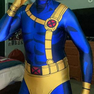 万圣节男款X战警97镭射眼X-Men Cosplay zentai扮演连体紧身衣服