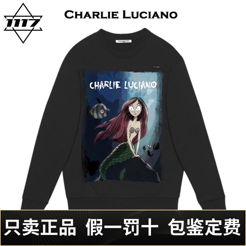 Charlie Luciano美人鱼cl暗黑童话男女情侣潮牌圆领上衣卫衣帽衫