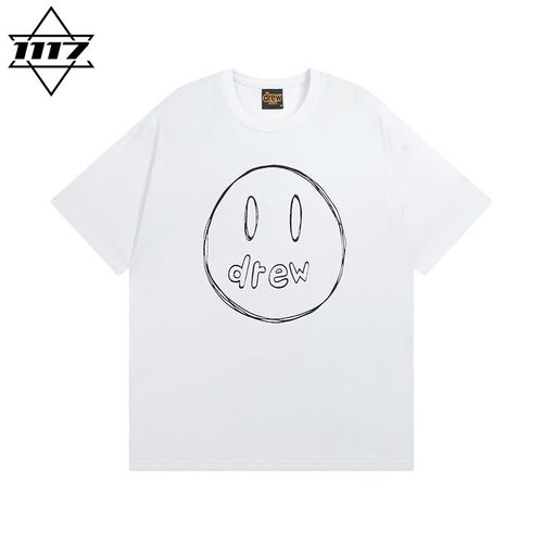 市面最顶版drew短袖素描笑脸t恤