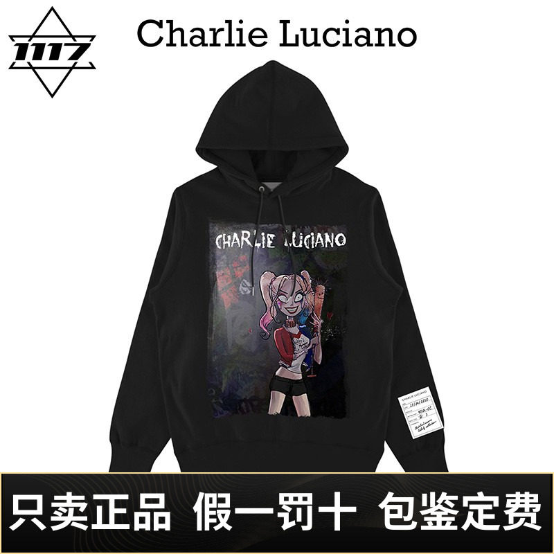 Charlie Luciano小丑女cl暗黑童话男女情侣潮牌圆领上衣卫衣帽衫