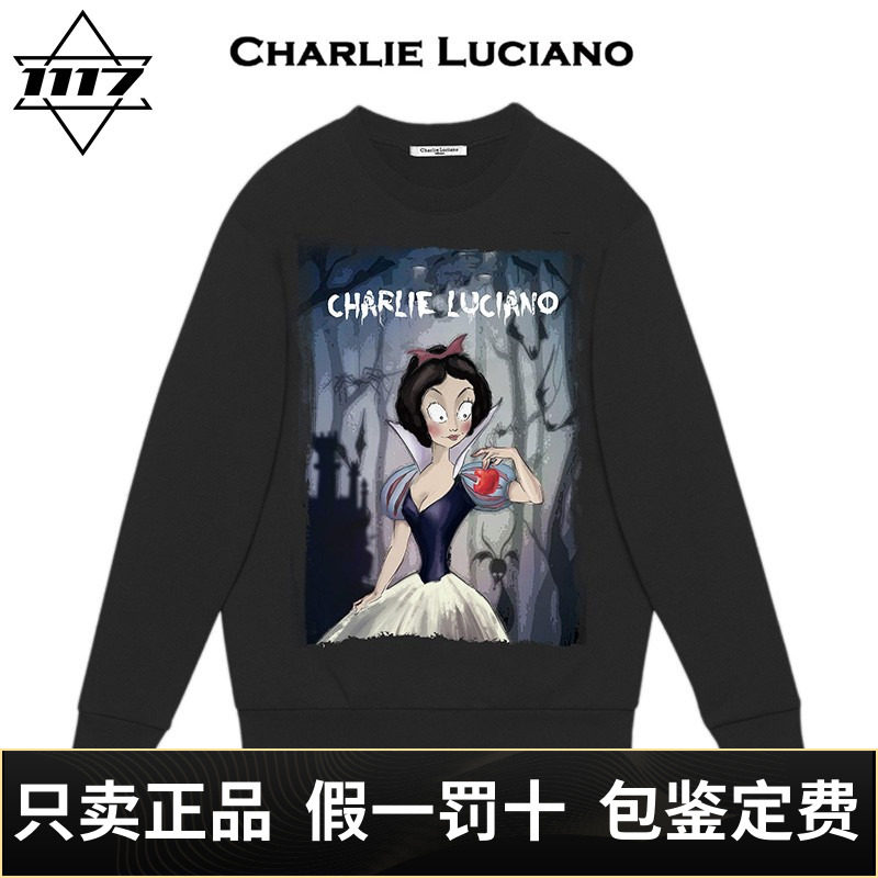 Charlie Luciano白雪公主cl暗黑童话男女情侣潮牌圆领卫衣帽衫