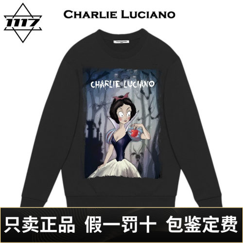 Charlie Luciano白雪公主cl暗黑童话男女情侣潮牌圆领卫衣帽衫