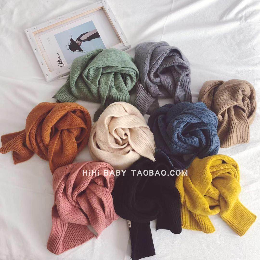 韩版儿童围巾百搭马卡龙色系