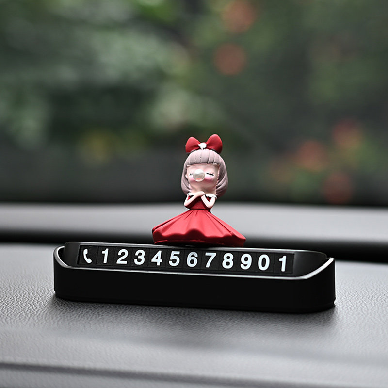 可爱泡泡女孩临时停车号码牌挪车隐藏电话牌汽车女生装饰车载摆件,汽车用品/电子/清洗/改装,停车号码牌,淘宝优惠券,粉丝福利购,淘宝优惠卷