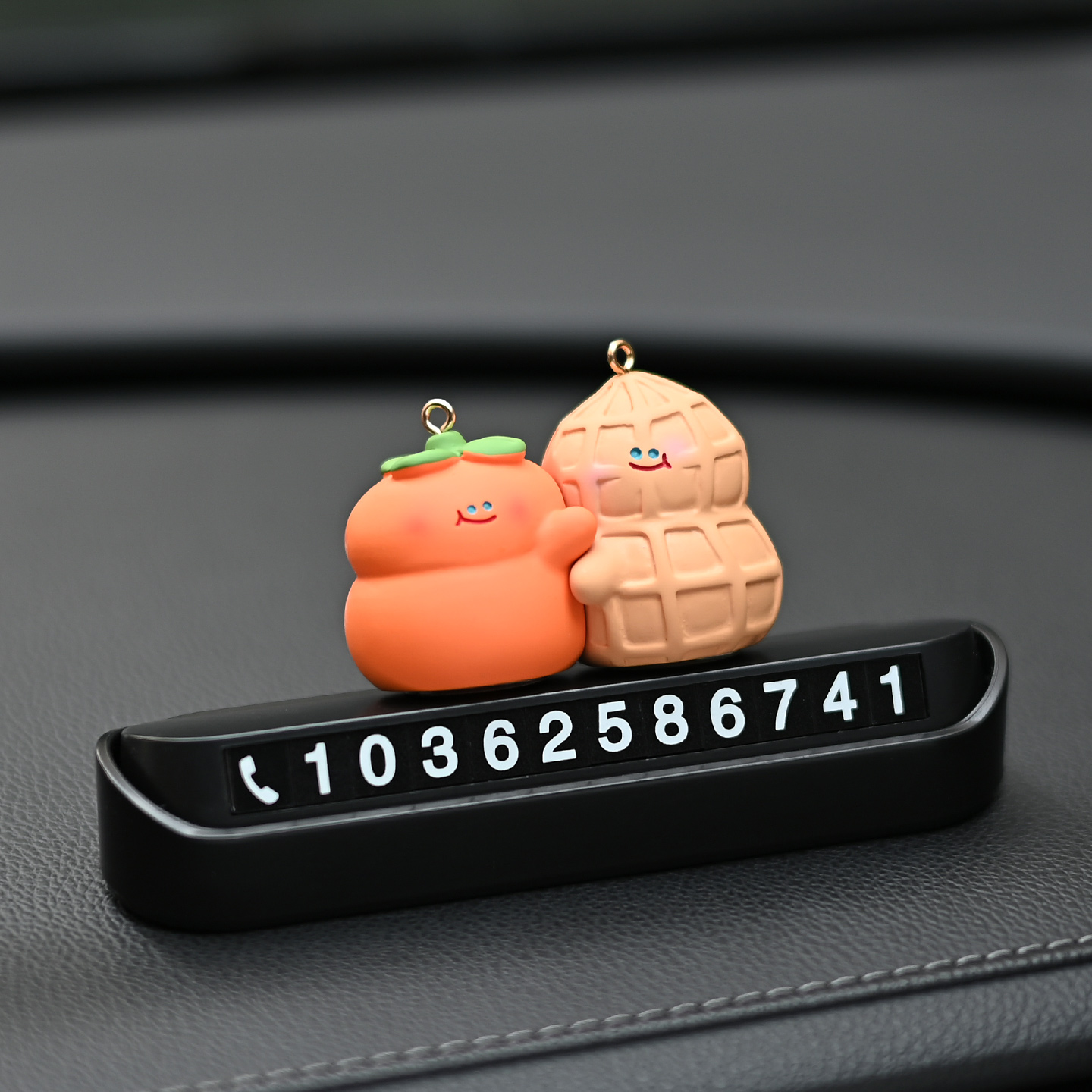 好寓意汽车临时停车号码牌高级感隐藏挪车电话牌车载卡通装饰摆件