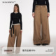 女春秋宽松直筒垂感潮流拖地阔腿裤 SEEKSIMPLE 美拉德穿搭休闲裤