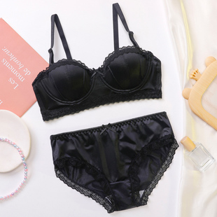 2024新款日系夏季无肩带抹胸内衣女薄款大胸显小上托小胸聚拢文胸