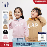 Gap男女幼童大童2024LOGO经典连帽卫衣大小童同款儿童装针织外套