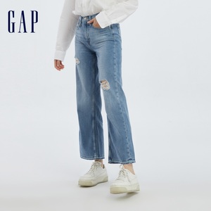 Gap女装高腰宽松阔腿牛仔裤