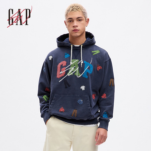 【GAP x Sean W 联名】男女同款新款连帽衫卫衣情侣装外套837645