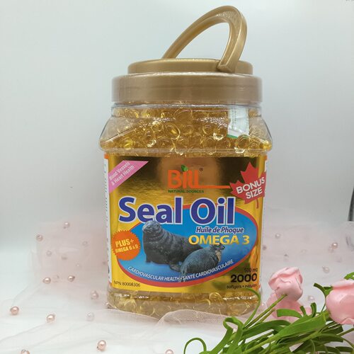 加拿大直邮康加美BILL北极海豹油2000粒Omega-3家庭装