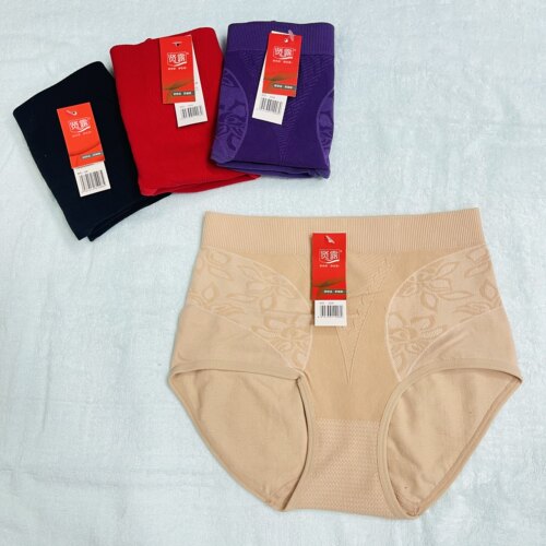 贤露1008中腰束腹裤棉质女士内裤收腹提臀舒适无缝美体底裤