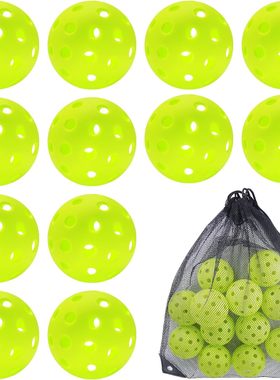 户外匹克球厂家直销40孔74mm室外高弹耐用注塑球pickleballs