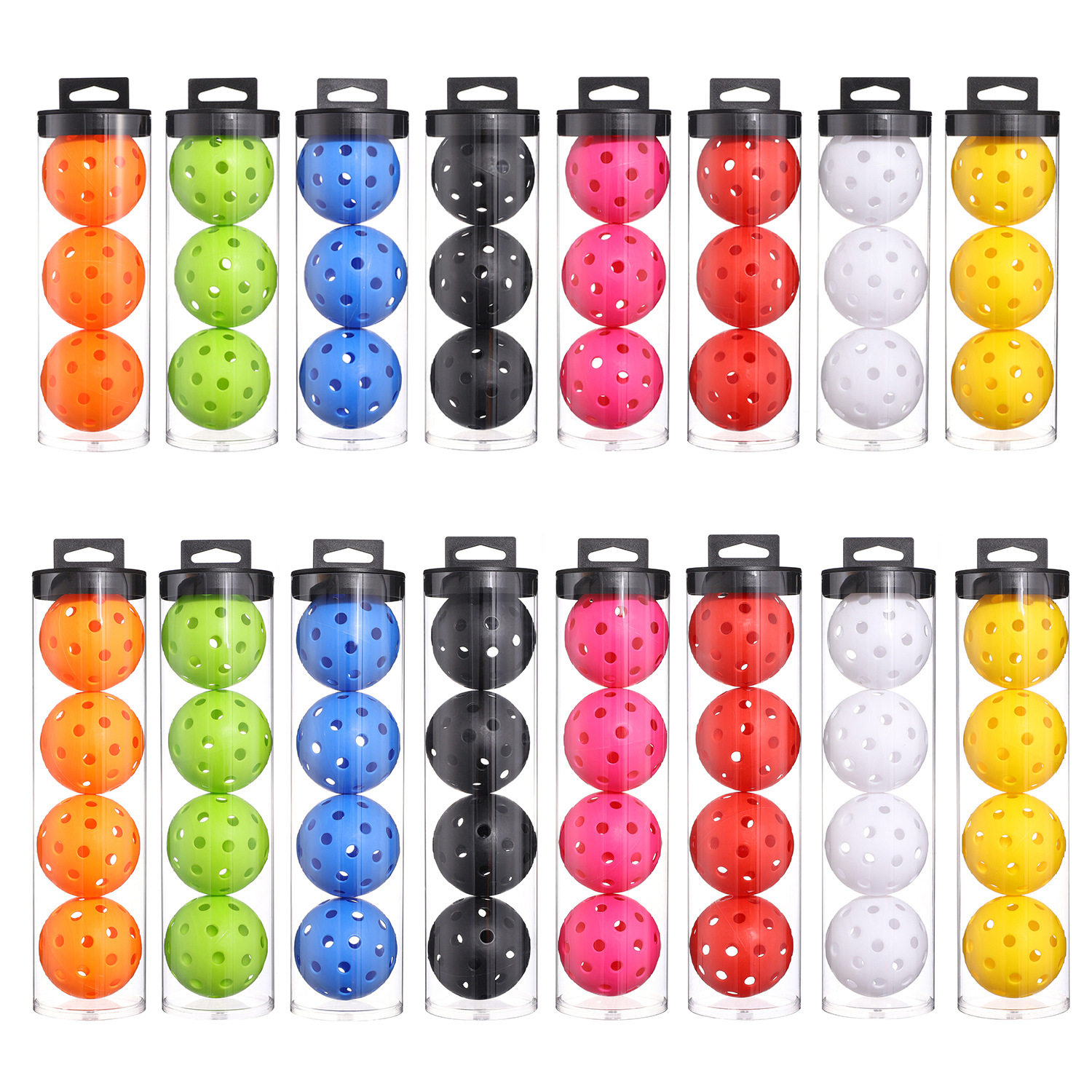 匹克球套装40孔塑料桶装Pickleball高弹洞洞球注塑球PE材质,运动/瑜伽/健身/球迷用品,匹克球,淘宝优惠券,粉丝福利购,淘宝优惠卷